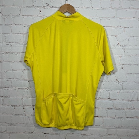 Bellwether Cycling Jersey Mens Large Yellow Short Sleeve Back Pockets 1/4 Zip - Picture 7 of 8
